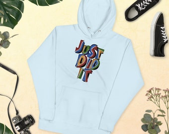 Vintage 90's Vibes Just Did It Colorful Unisex Hoodie