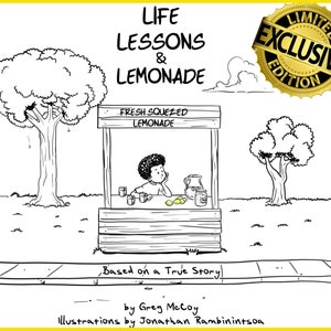 Exclusive 1 of 30: Life Lessons & Lemonade StoryBook/Malbuch, nummeriert, signiert und gewidmet 1 von 30 + BONUS INSPIRATIONSKARTE