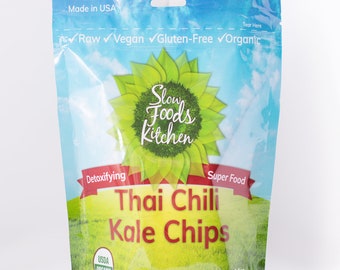Thai Chili Kale Chips | Spicy, Organic, Vegan, Gluten Free, Peanut Free