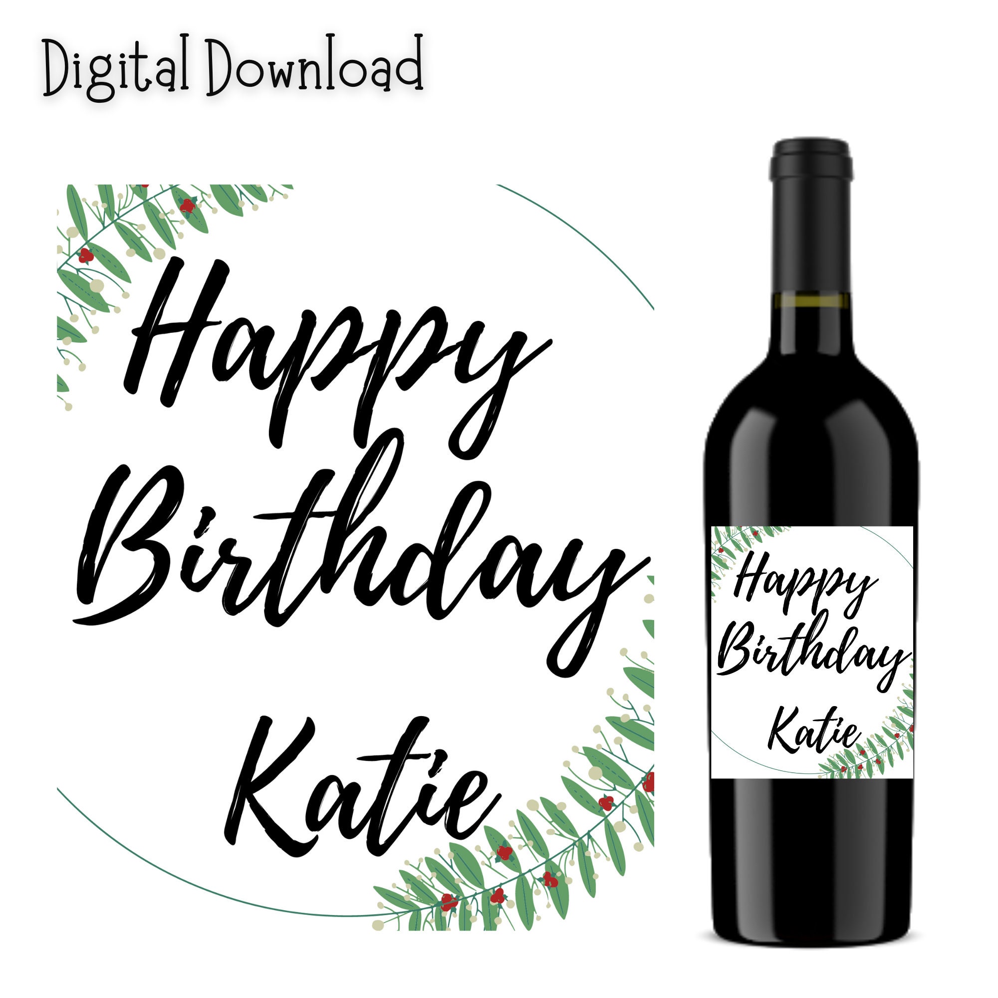 printable wine bottle labels editable wine personalized