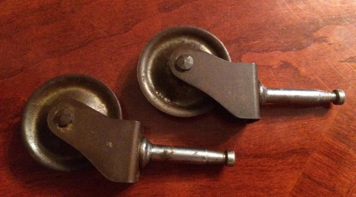 Antique Brass Furniture Castersfurniture Wheelsvintage Etsy