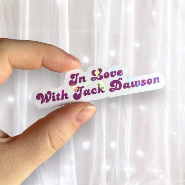 In Love With Jack Dawson Titanic Sticker Holographic Kindle Water Bottle