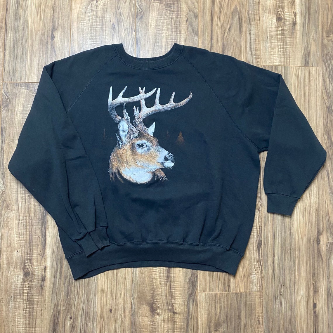 Whitetail Deer Sweatshirt Crewneck Animal Nature Vintage 90s | Etsy