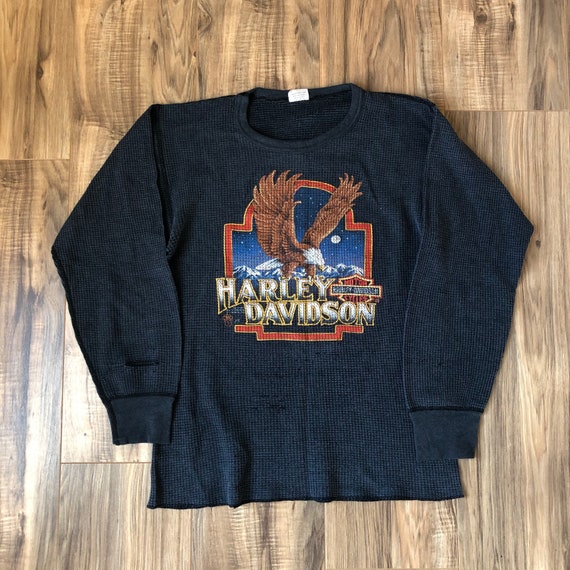 Harley Davidson Long Sleeve Shirt 1987 Vintage The