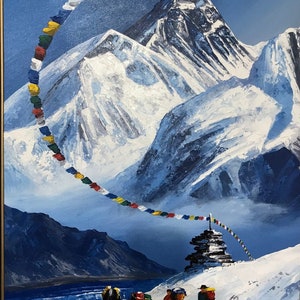 Mount Everest Base Camp View Nepal Himalayas Original Painting - Etsy
