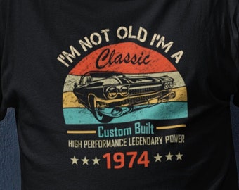 50th Birthday Shirt | 50th Birthday Gift | 50th Birthday Tee | 1974 Hotrod | 1974 Birthday Gift For | 50th Birthday Gift For | Vintage