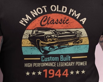 80th Birthday Shirt | 80th Birthday Gift | 80th Birthday Tee | 1944 Hotrod | 1944 Birthday Gift For | 80th Birthday Gift For | Vintage Gift