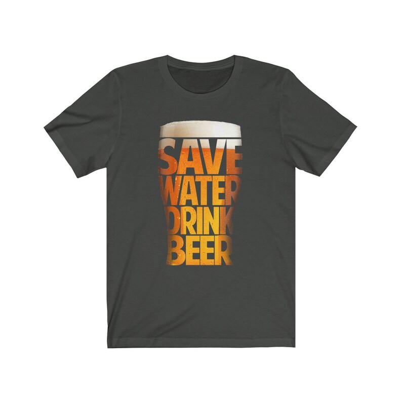T-shirt Humour "SAVE WATER DRINK BEER" – Toutes Tailles, Marque Fruit Of The Loom, Neuf Sans étiquette