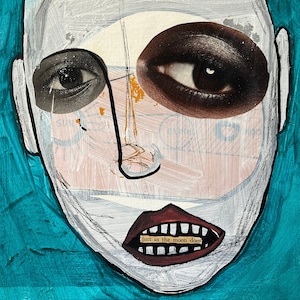 Original Mixed Media Portrait Painting