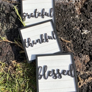 Thankful Grateful Blessed Shiplap Squares - DIGITAL FILES