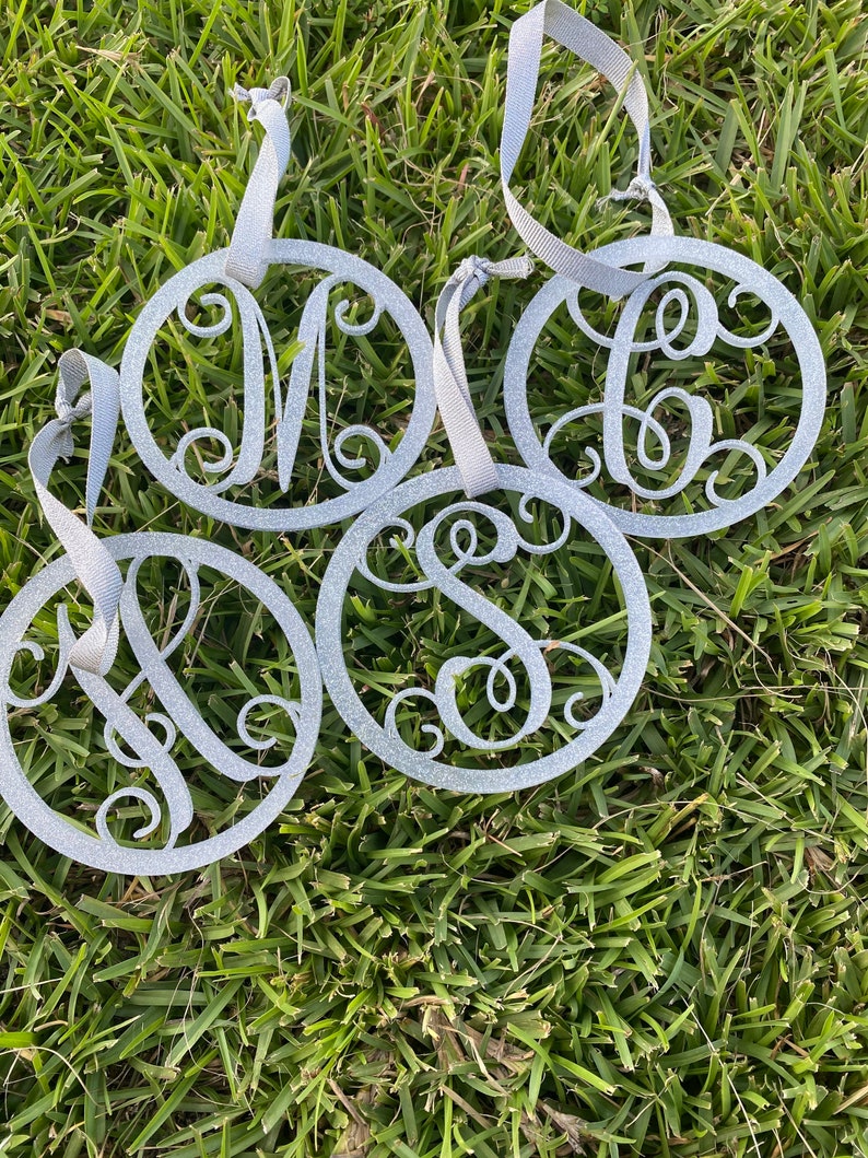Scripts Ornament Fancy Script Monogram Ornament -entire Alphabet- DIGITAL FILES - Etsy