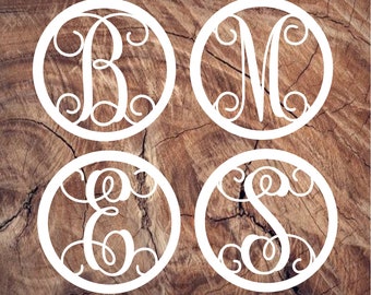 Fancy Script Monogram Ornament -Entire Alphabet- DIGITAL FILES