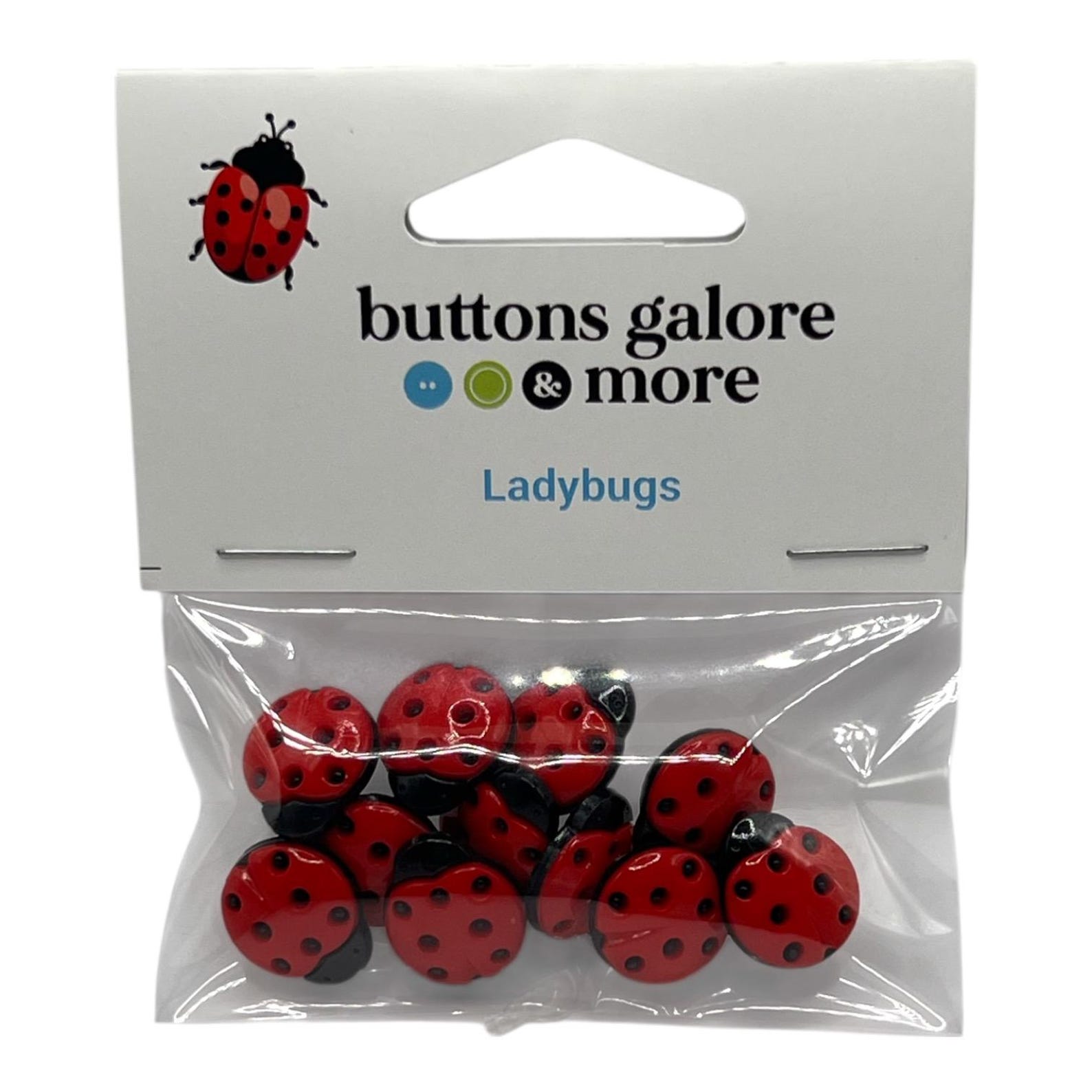 Ladybug Buttons – Red & Black Bug Buttons for Sewing and Crafts - 12 ...