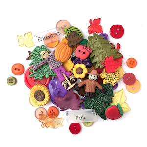 Buttons Galore 50 Autumn Buttons - Value Pack for Craft & Sewing