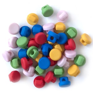 Buttons Galore Tiny Buttons For Sewing & Crafts - Mini Round Multi - 35 Buttons