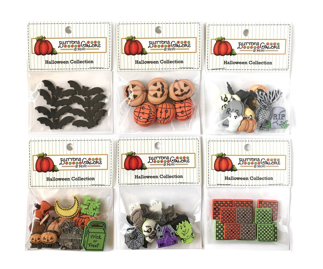 Buttons Galore 45+ Halloween Buttons for Sewing & Crafts - Set of 6 ...