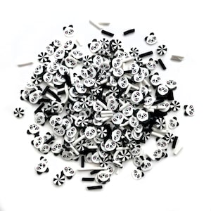 Botones Galore Sprinkletz - Piezas de arcilla polimérica Panda para manualidades
