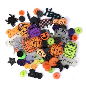 Buttons Galore 50 Halloween Knöpfe - Sparset zum Basteln & Nähen