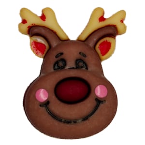 Reindeer Craft Button Bulk Buy – Christmas Rudolph Embellishment