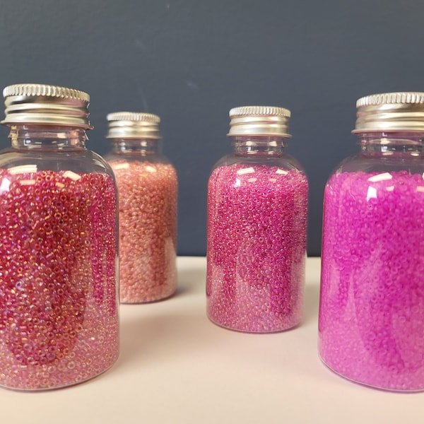 Buttons Galore CLOSE OUT Wholesale Bulk Lot 2mm 3mm Glass Seed Beads Pink Shades Color 1.5 pounds