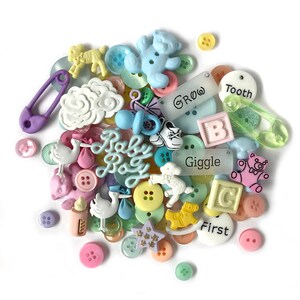 Buttons Galore 50 Babyknöpfe - Sparset zum Basteln & Nähen