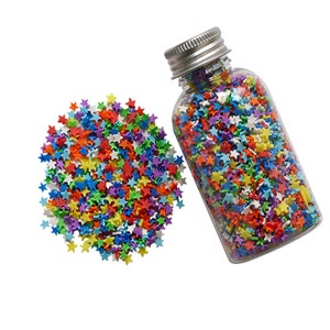 Bulk Bright Fake STAR Streusel Candy Topping - Buttons Galore
