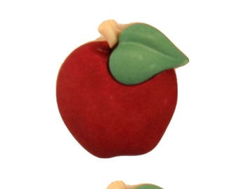 Buttons Galore assortiment van 3D, handgeverfde en handbeschilderde ambachtelijke & modeknopen - Appels