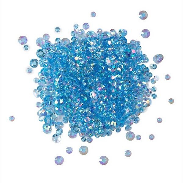 Buttons Galore Crystalz Crystals Flat Back Gems Embellishment- Ocean Blue