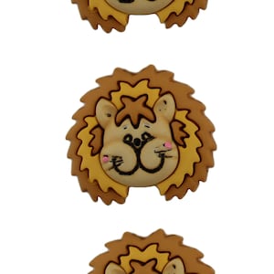 Botones en abundancia: manualidades y costura para niños. Botones 3D para proyectos de bricolaje, scrapbooking y fabricación de tarjetas - Lester the Lion