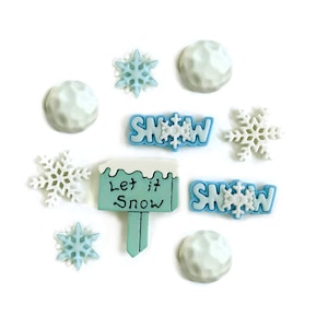 Knopen in overvloed en meer Kerstcollectie nieuwe knopen voor doe-het-zelf-knutsels-Sneeuwdag