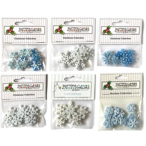 Snowflake Button Collection: 60+ Assorted Designs for Sewing, Crafts & Winter Projects