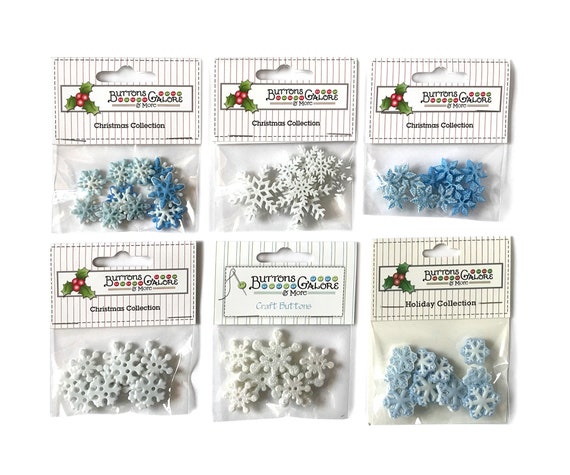 Buttons Galore 50-Value Pack Snowflakes Button