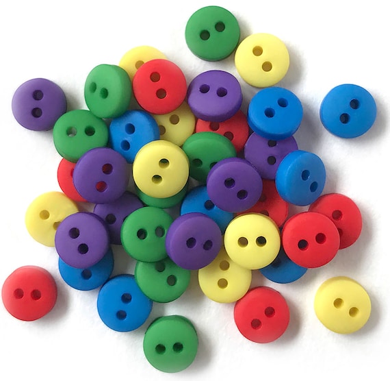 Buttons Galore Tiny Buttons for Sewing & Crafts Primary Colors 35