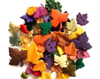 Buttons Galore Autumn Leaves Buttons Super Value Pack