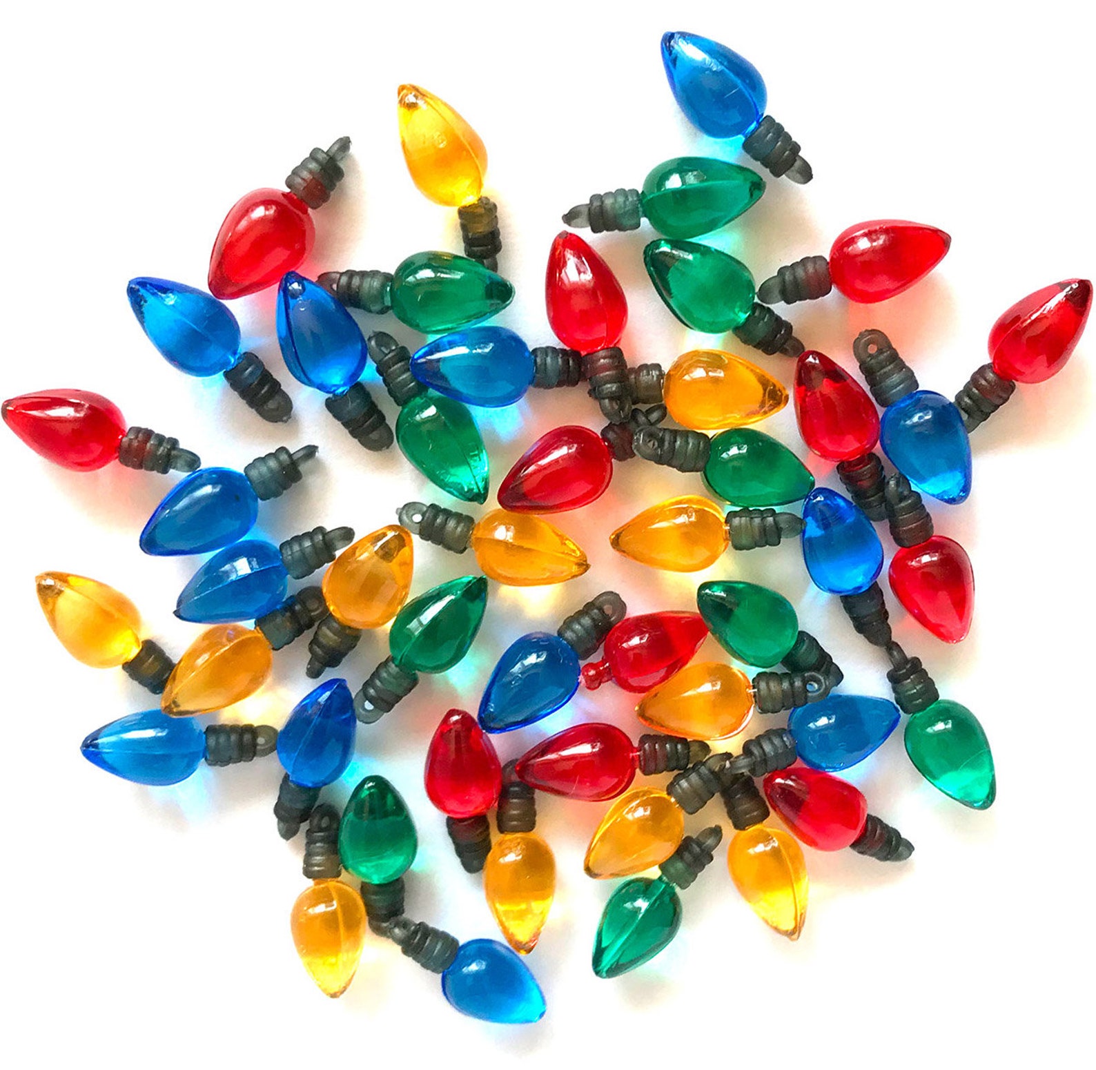 100 Assorted Colors Christmas Light Buttons Embellishments for Etsy