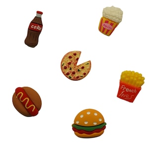 Fast Food Flat Back Embellishment Set - Buttons Galore Flatbackz