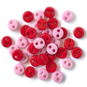 Buttons Galore Micro Round Buttons - 35 Buttons- Sweetheart