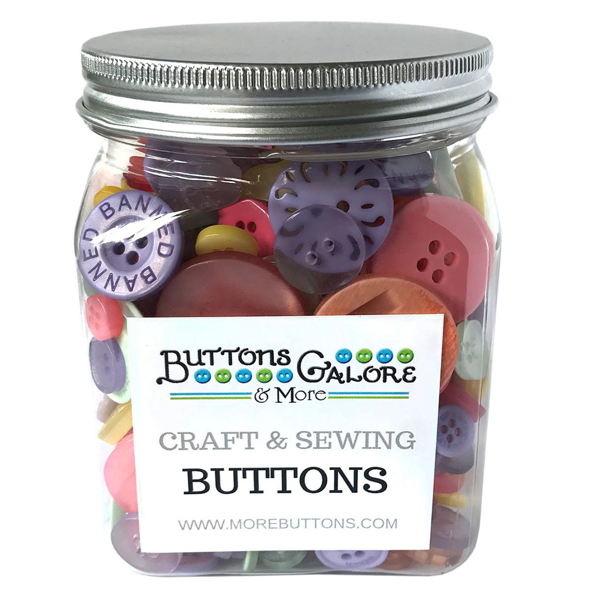 Buttons Galore – Mix Di Bottoni Colorati In Plastica Per Cucito E Fai Da Te (Multicolore)