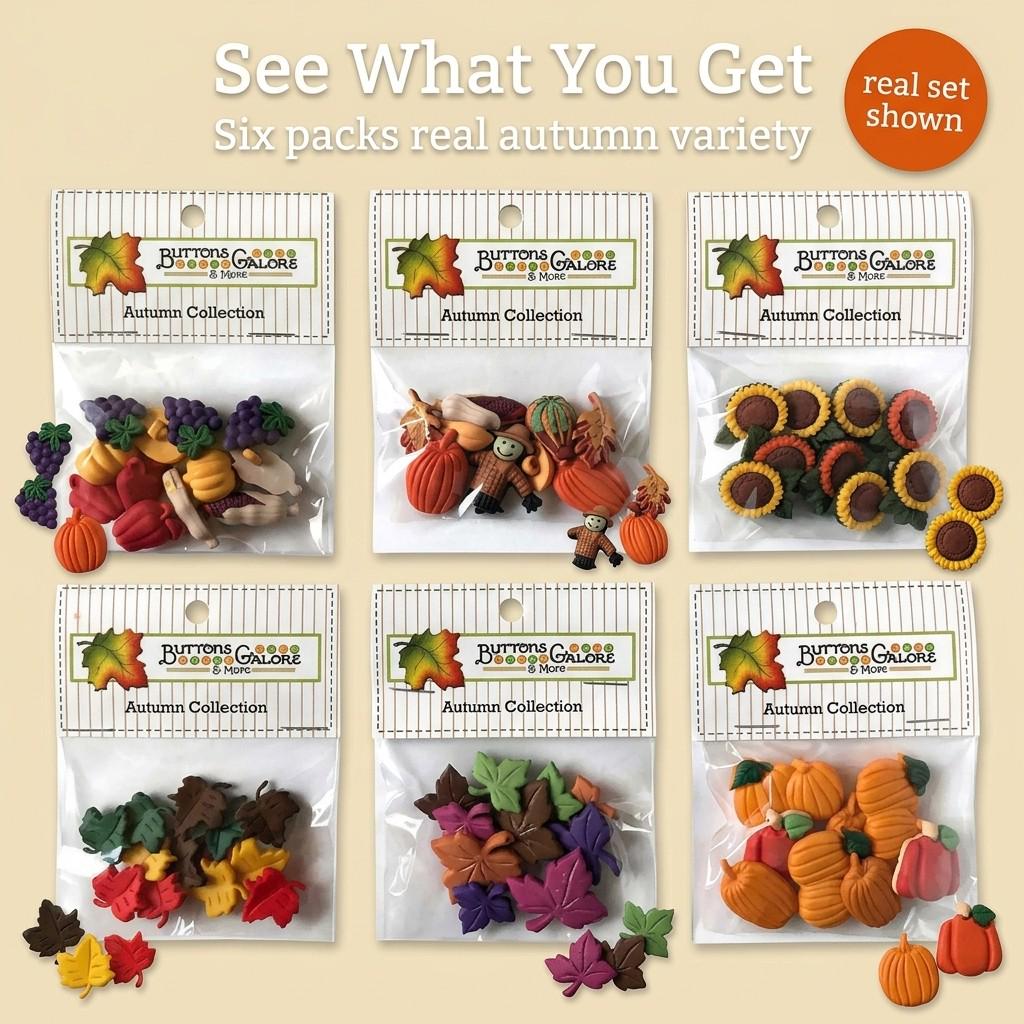 Autumn Buttons for Crafts – 70+ Piece Fall Assortment for Sewing ...