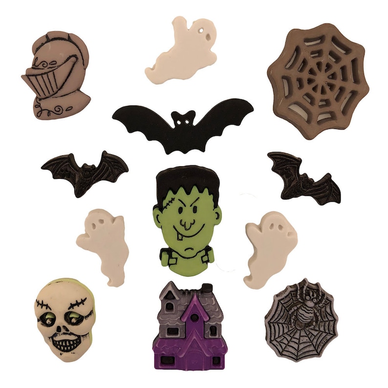 Buttons Galore 45 Halloween Buttons for Sewing & Crafts Set Etsy