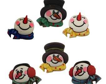 Buttons Galore Christmas Craft & Sewing Buttons - Snowmen