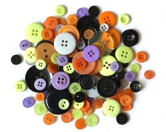 Buttons Galore Bulk Halloween Color Buttons in Jumbo Cookie Jar for Crafts- Halloween Buttons