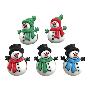 Buttons Galore & More Kerstcollectie nieuwe knopen voor knutselen: vrolijke sneeuwpoppen
