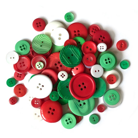 Christmas Red Bulk Buttons