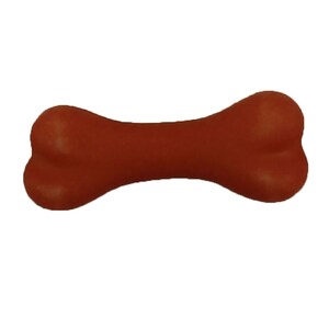 May include: A red rubber dog bone toy.