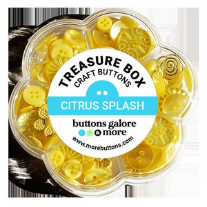 Buttons Galore Fancy Craft and Sewing Buttons, Yellow Buttons - Citrus Splash