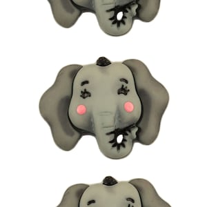 Botões em abundância para artesanato infantil e botões 3D de costura para projetos DIY, reserva de sucata e confecção de cartões - Elsie the Elephant