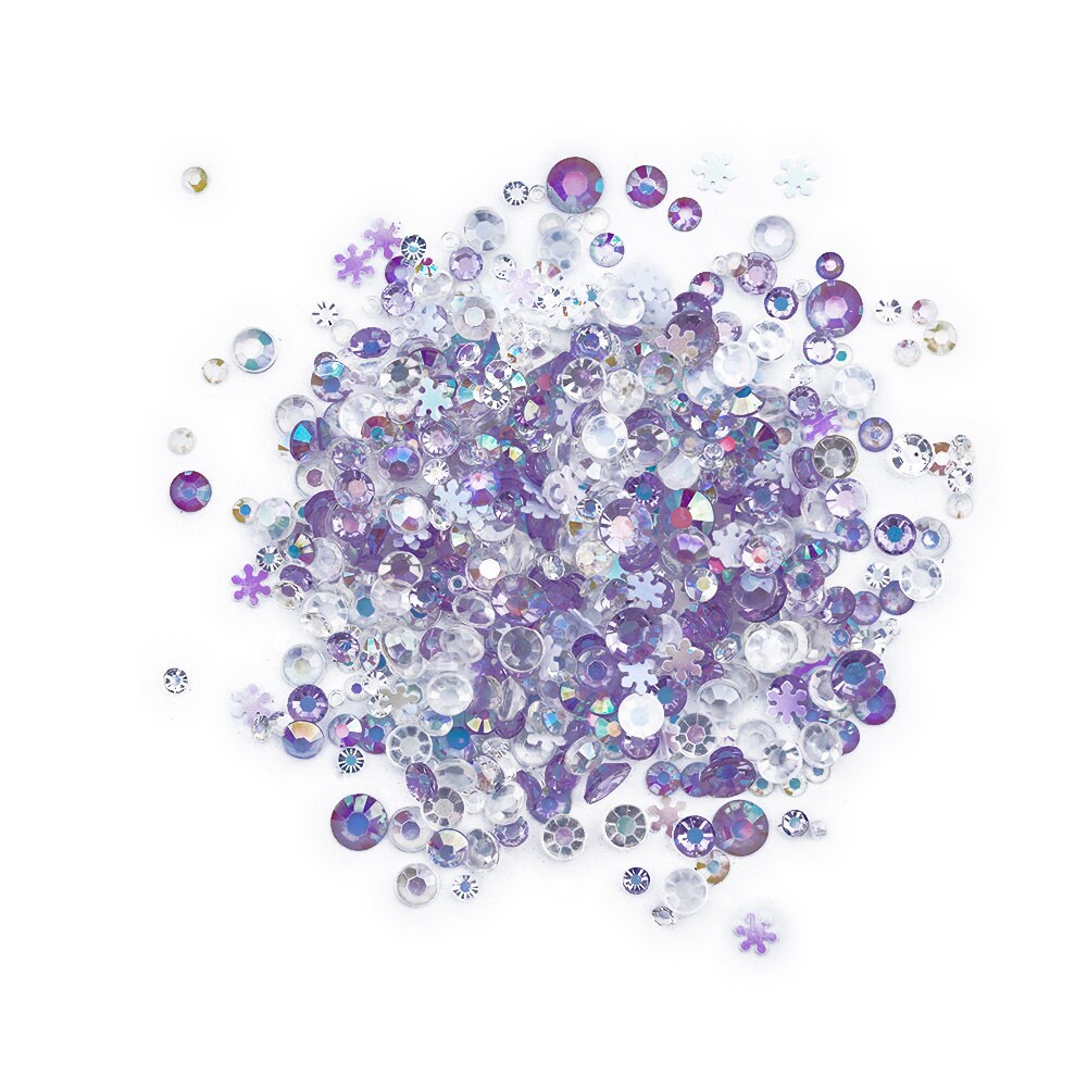 Buttons Galore Sparkletz Craft Embellishments - Iridescent Diamonds & Pearls 30g Mix
