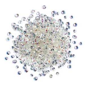 Flat Back Jewelz Transparent AB Buttons Galore