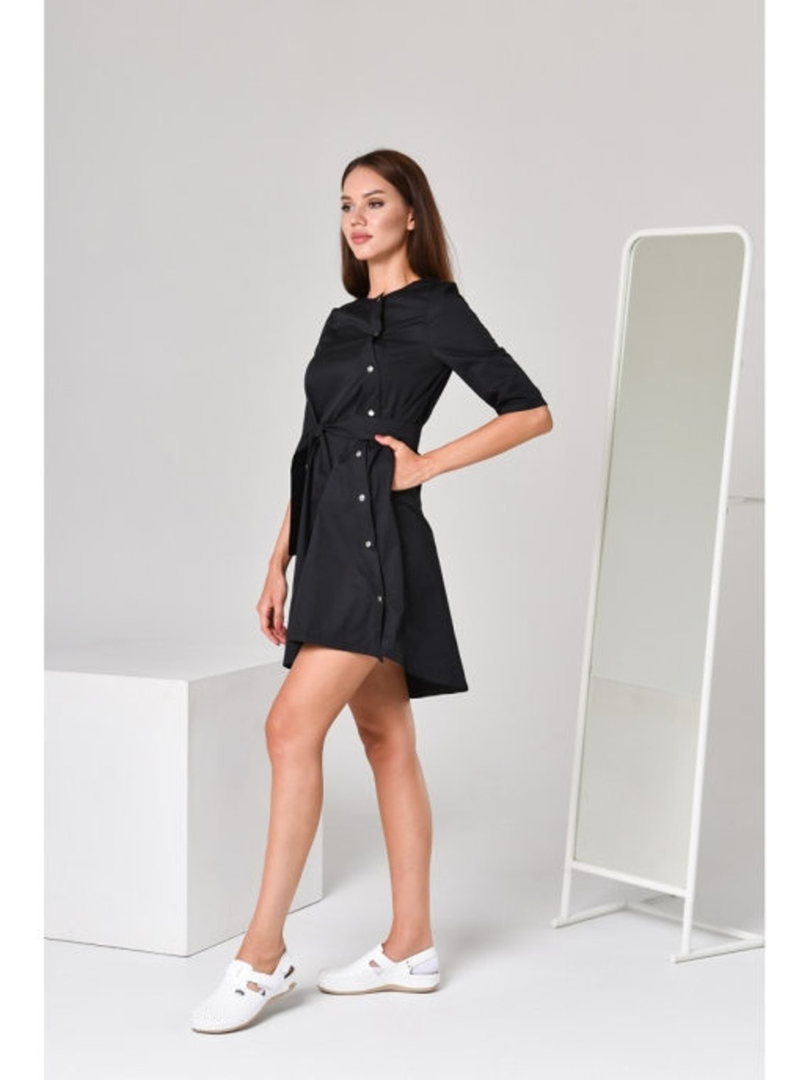 Smock Workwear Salon Apron Uniform Dress Hairdresser Etsy